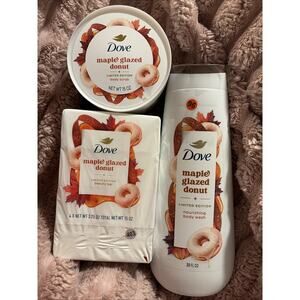 Dove Limited Edition Maple Glazed Donut Trio - Body Wash, Scrub & Beauty Bars